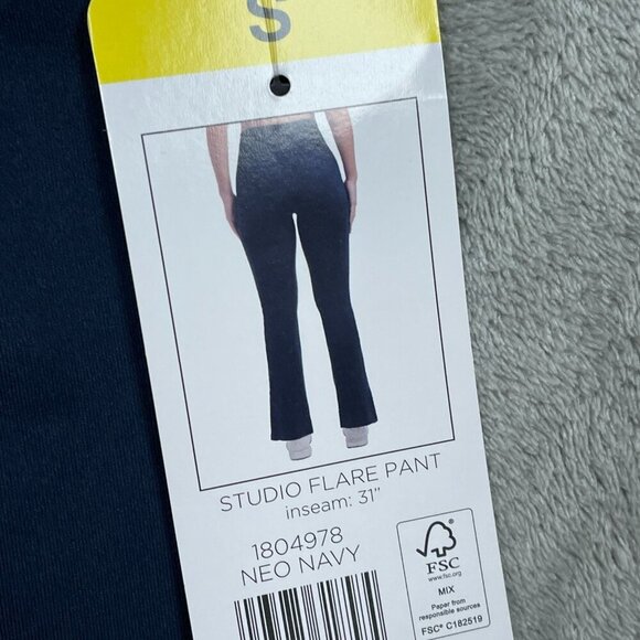 Jockey Womens Studio Flare Pants Neo Navy Size S Polyester/Spandex  NWT 6567 - Picture 4 of 9